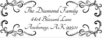 Designer Monogram Rectangular Printy 4915 Stamp